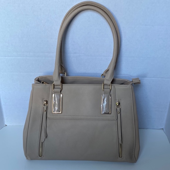 Ivy London Large Vegan Tan Handbag with Removable Strap NWT - Picture 2 of 16